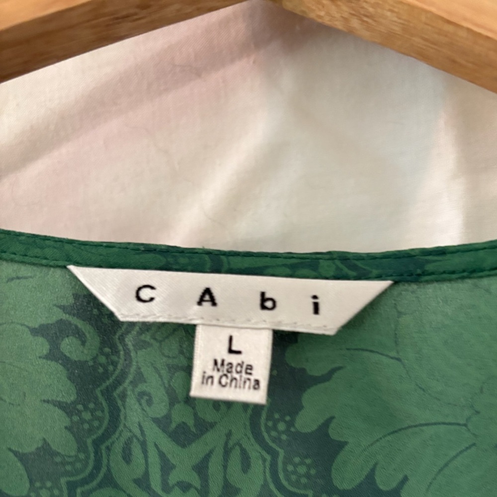CAbi Green and Yellow Envy Floral Blouse Style #597 - Picture 2 of 6